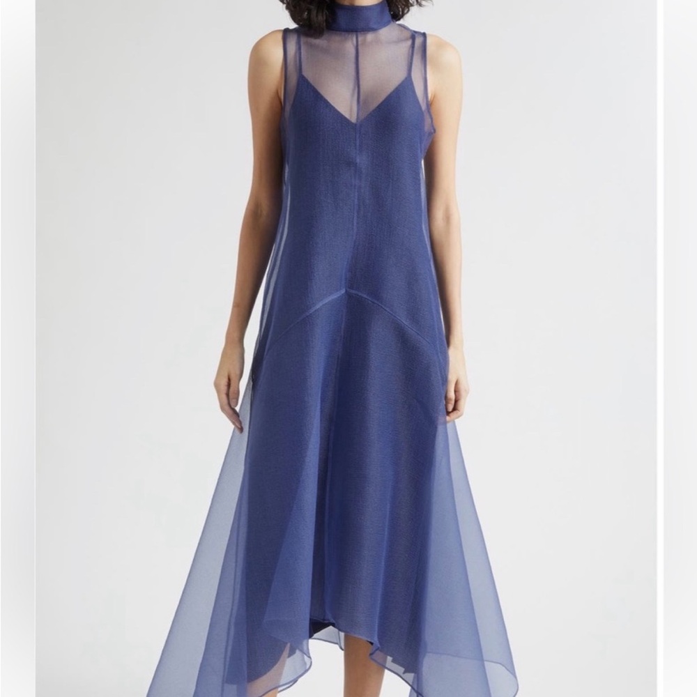 STAUD Auden Sleeveless Chiffon Gown, SIZE SMALL